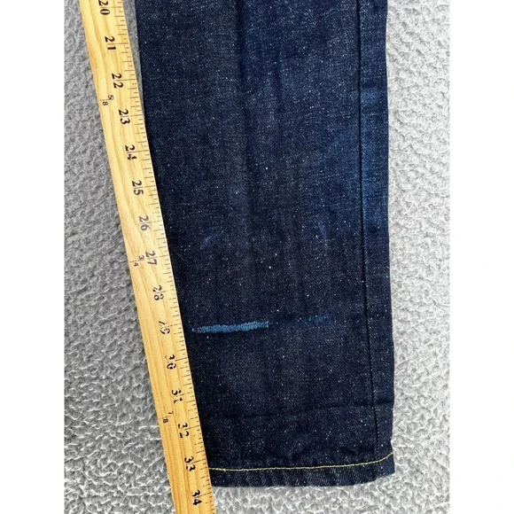 Naked & Famous Jeans Men 30 (Fits 30x34) Stretch Buttonfly Whiskers Medium Wash - Picture 7 of 13